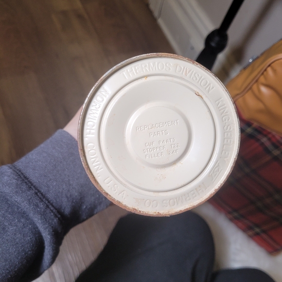 Vtg 1971 Thermos Red Plaid 3pc Picnic Set - Picture 5 of 15